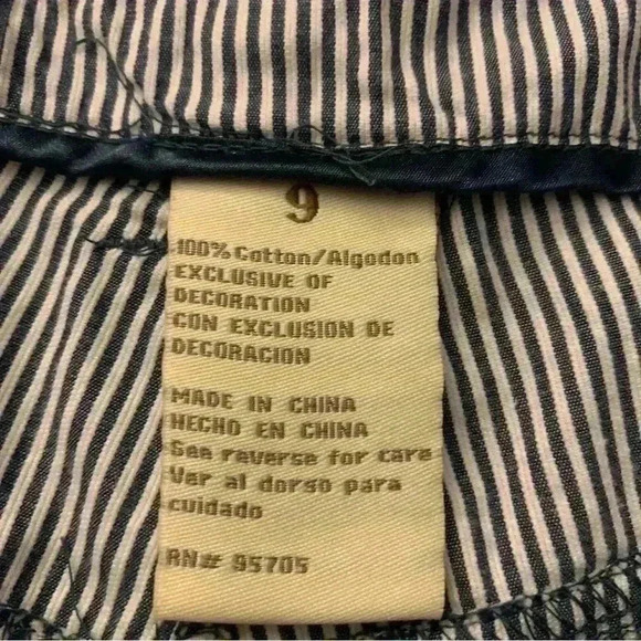 Nori Women's Striped Shorts Size 9 - Picture 13 of 16